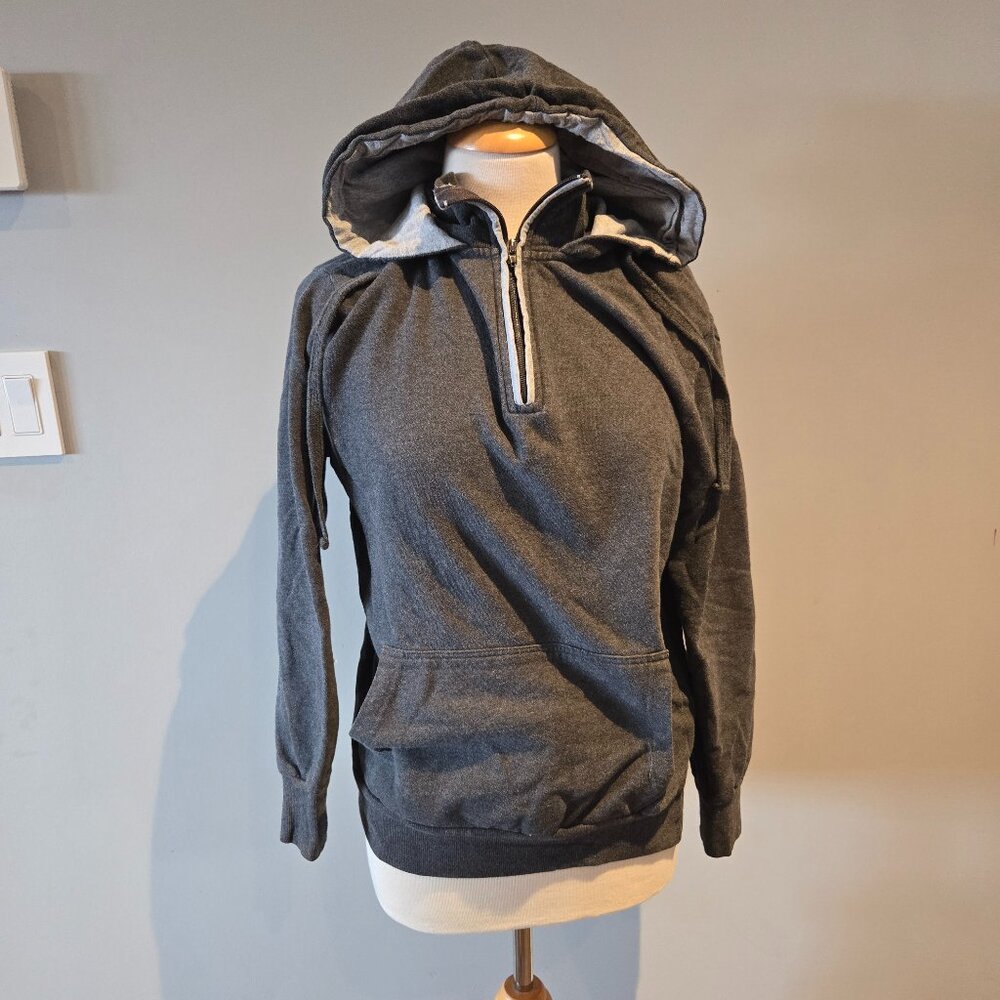Hudson & Barrow Men’s Quarter-Zip Hoodie | Size Medium | Charcoal Gray